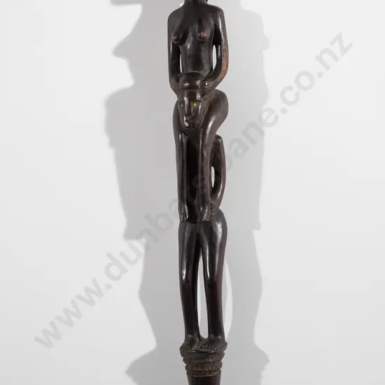 A Hardwood Staff From The Kwere People Of Tanzania