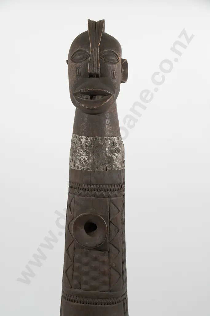 Large Carved Decorative Wooden Horn From Kenya Image 1++