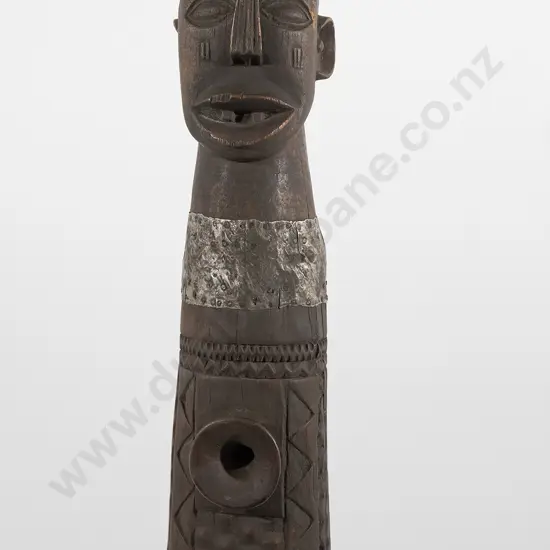 Large Carved Decorative Wooden Horn From Kenya