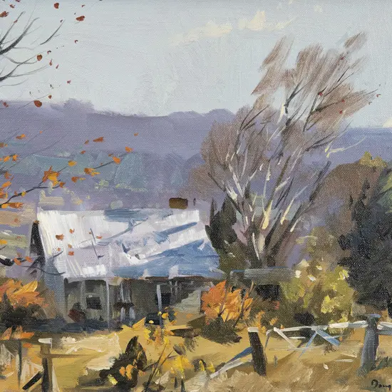 Douglas Badcock - Rustic Landscape with Cottage