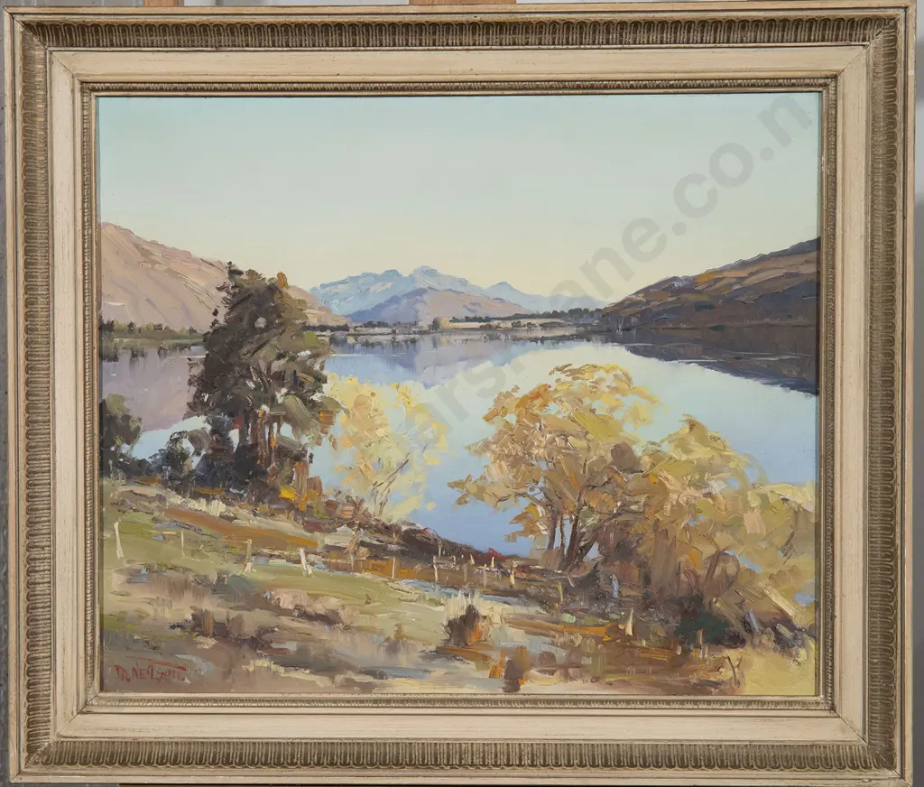 Don R Neilson (1924-2013) - Lake Hayes looking towards Lake Wakatipu Image 1++