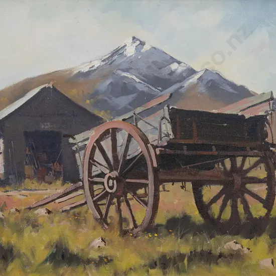 Leslie A Campbell - Rural Scene with Cart