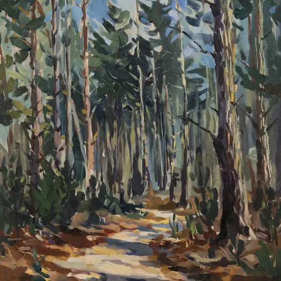 Gaston de Vel (1924-2010) - Man Made Forest No 1 NZ