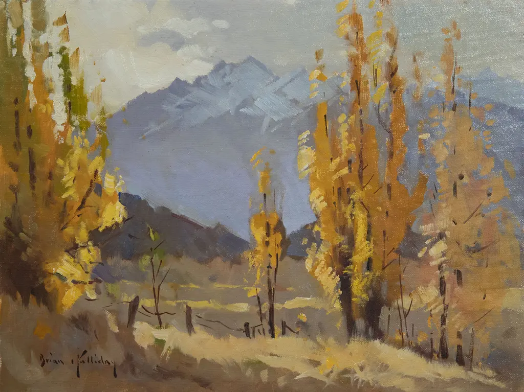 Brian Halliday (1936-94) - Autumn Wanaka Image 1++