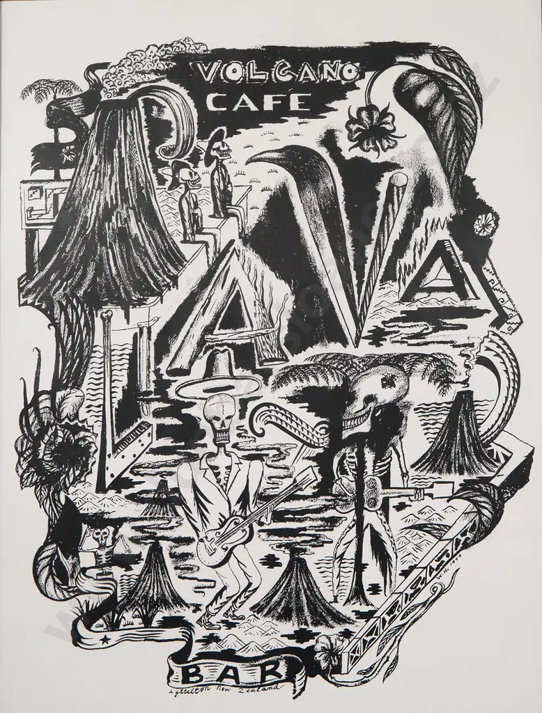 Bill Hammond - Volcano Cafe Poster Image 1++