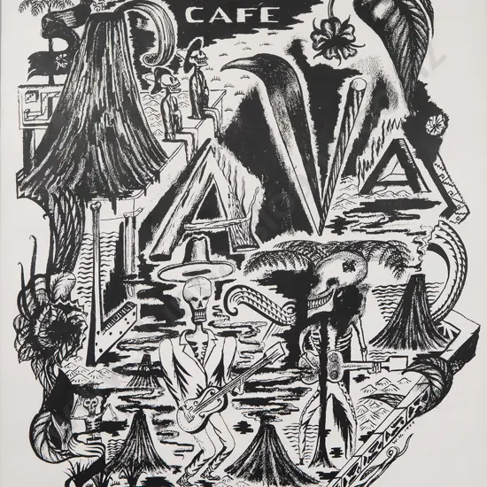 Bill Hammond - Volcano Cafe Poster