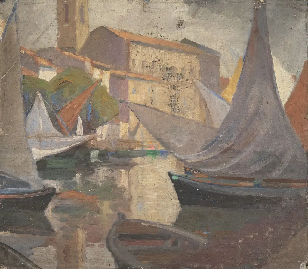 John Weeks (1888-1965) - Harbour Scene Image 1++