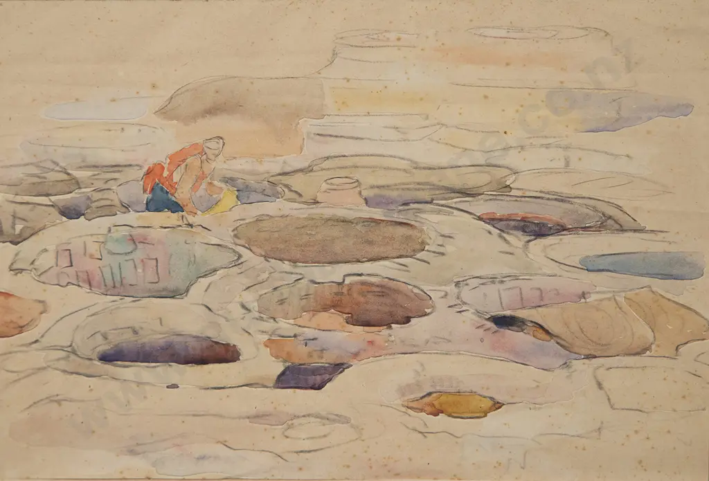 John Weeks (1888-1965) - Native Dying Vats Image 1++