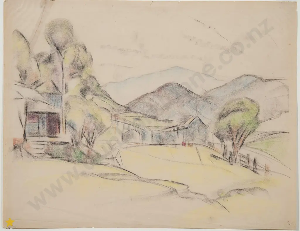 John Weeks (1888-1965) - King Country Landscape (unframed) Image 1++