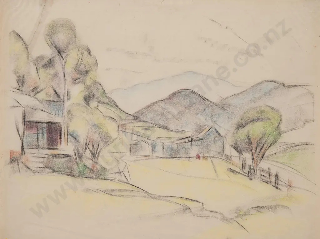 John Weeks (1888-1965) - King Country Landscape (unframed) Image 1++