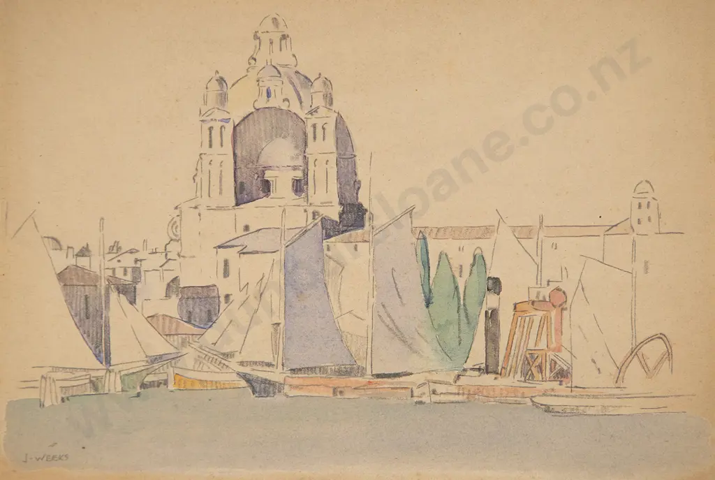 John Weeks (1888-1965) - Three Venetian Watercolours Image 1++