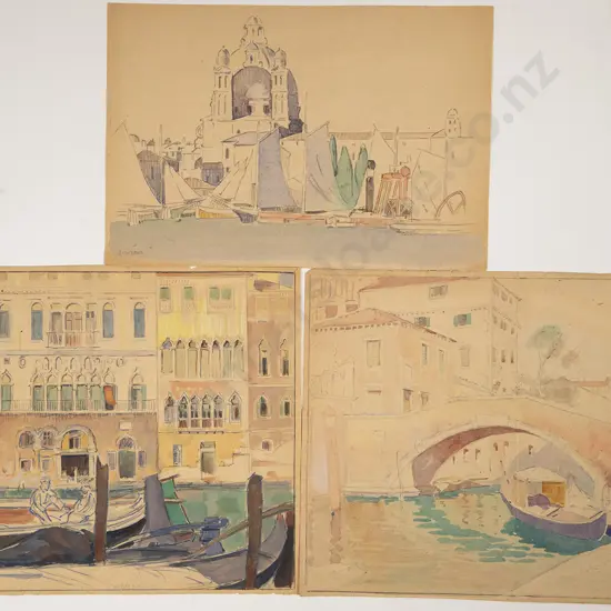 John Weeks (1888-1965) - Three Venetian Watercolours