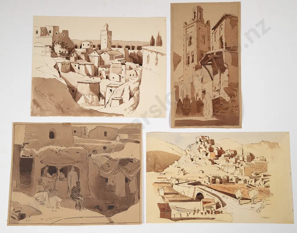 John Weeks (1888-1965) - Four North African Studies Image 1++