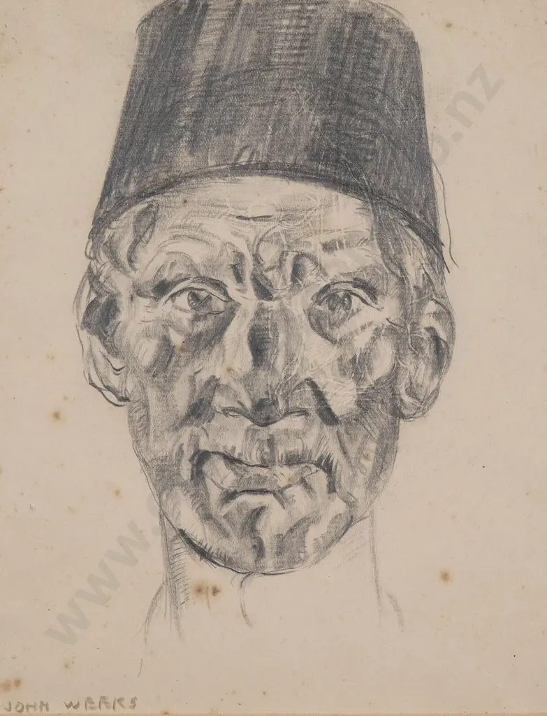 John Weeks (1888-1965) - Man in Fez Image 1++