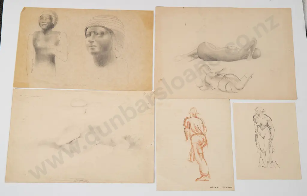 John Weeks (1888-1965) - Fourteen Various Figurative Studies Image 1++