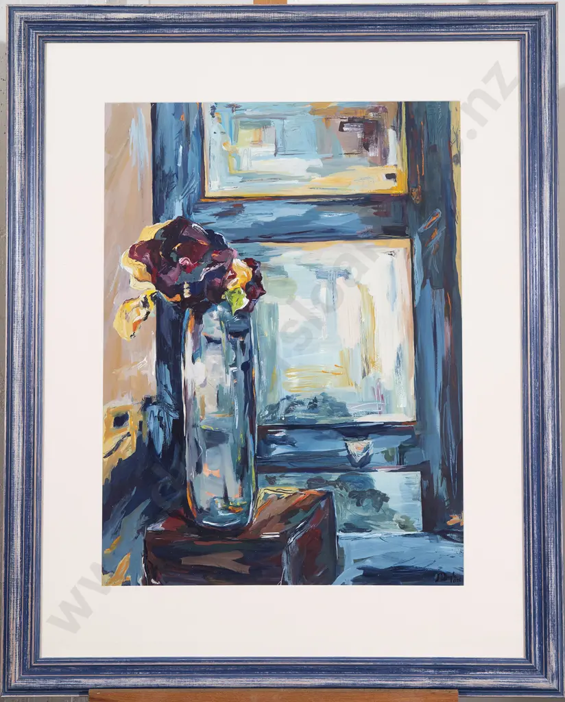 J Doyle - Still Life with Window & Flowers Image 1++