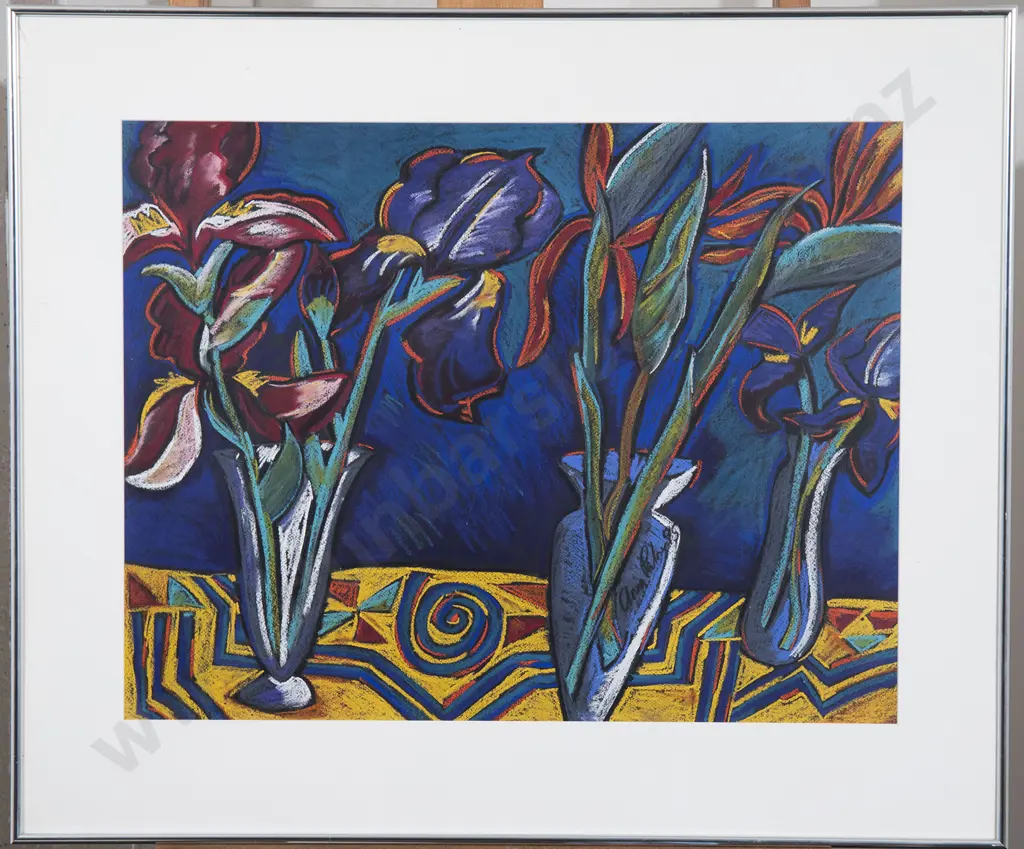 Anna Palmer - Vases of Irises and Birds of Paradise Image 1++