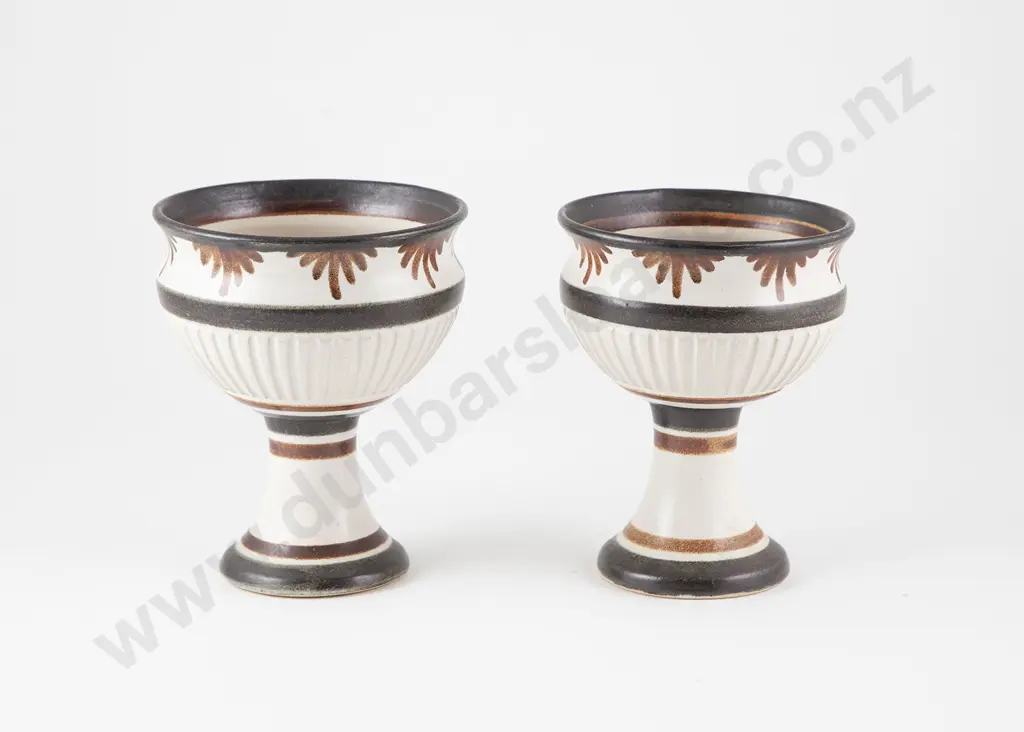 Two Large Hand-painted Anneke Borren Goblets Image 1++