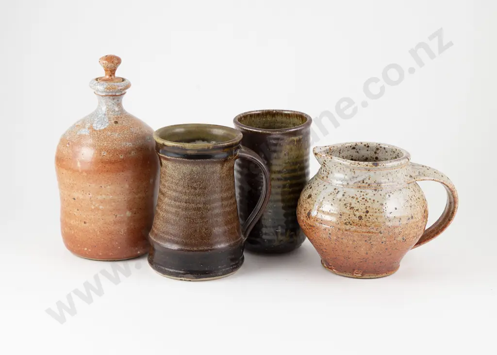 Four Various NZ Studio Ceramic Pieces Image 1++