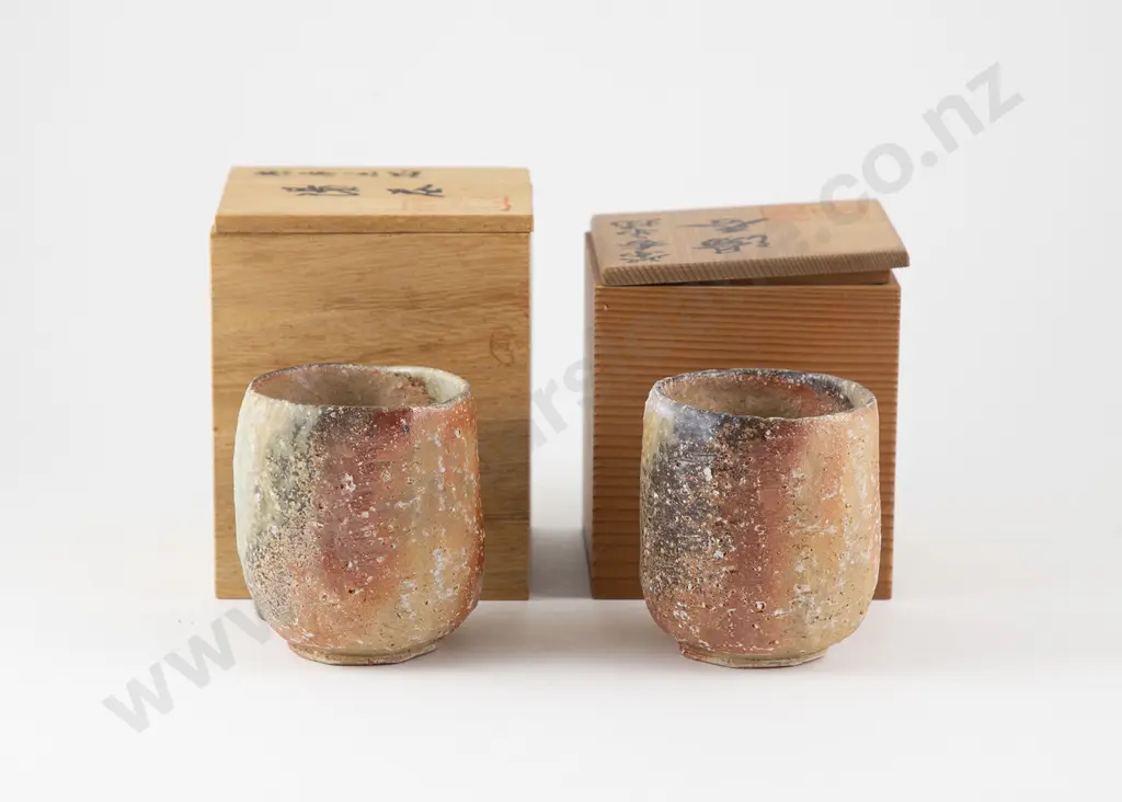 Pair Boxed Japanese Yunomi Image 1++