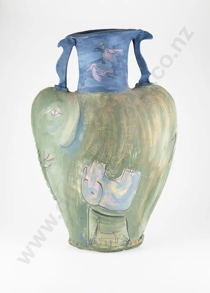 Paul Laird Large Hand Painted Floor Vase Image 1++