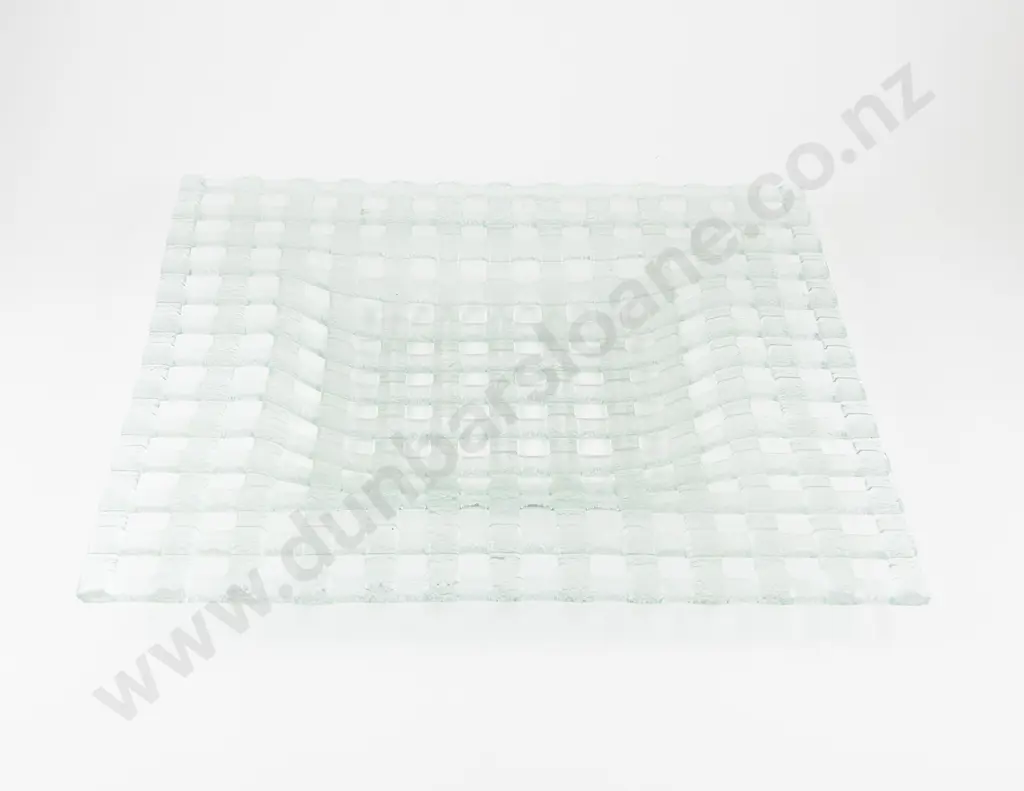Sylvia Kaiser Large Lattice Glass Table Bowl Image 1++