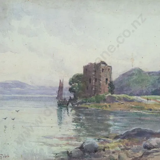 William Menzies Gibb (1859-1931) - European Lake Scene