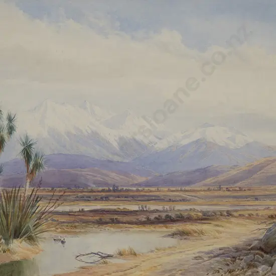 Laurence William Wilson (1850-1912) - Luxmore Range from the Mavora River
