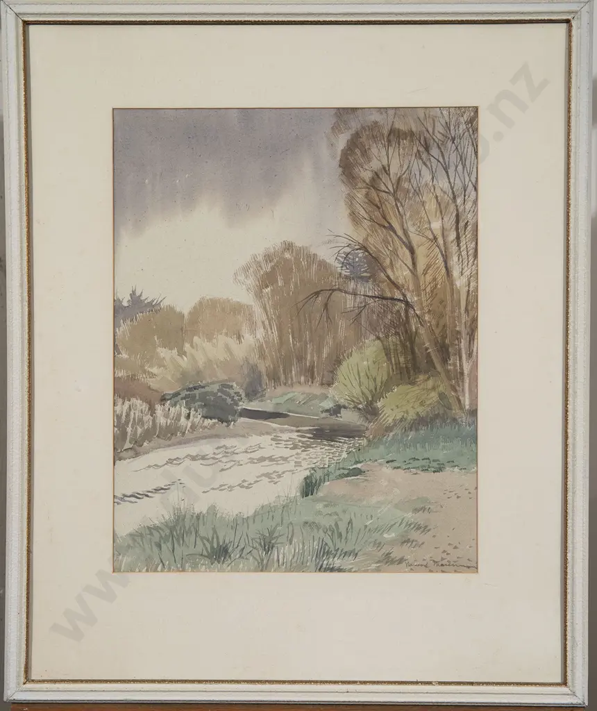 Stewart Maclennan - River Waikawa with willows Image 1++