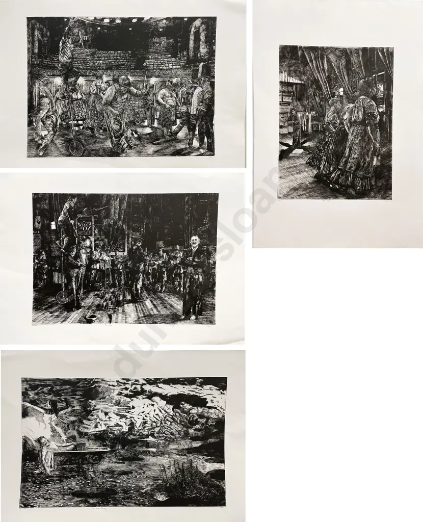 Graham Hall - Four Monochrome Limited Edition Prints Image 1++