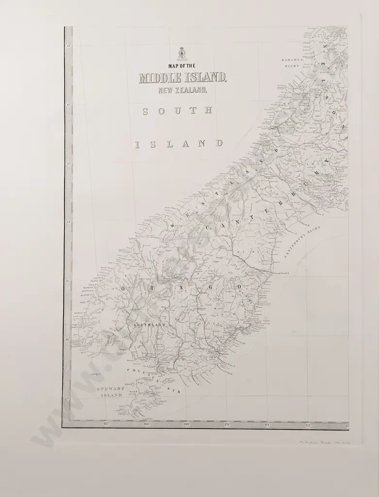 Drawbridge John (Printer) Map of the Colony of New Zealand (4 Sheets) Image 1++