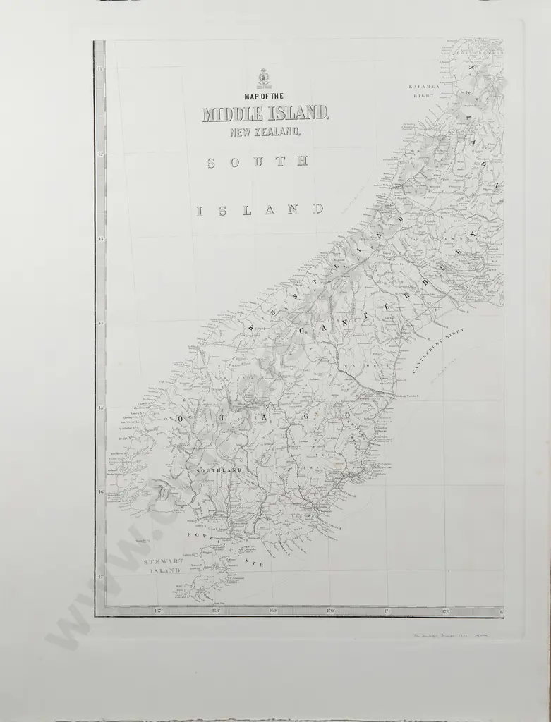 Drawbridge John (Printer) Map of the Colony of New Zealand (3 Sheets) Image 1++