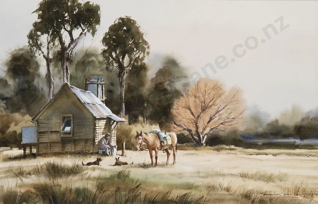 Garrick Tremain (b 1941) - The Settlers Cottage Image 1++