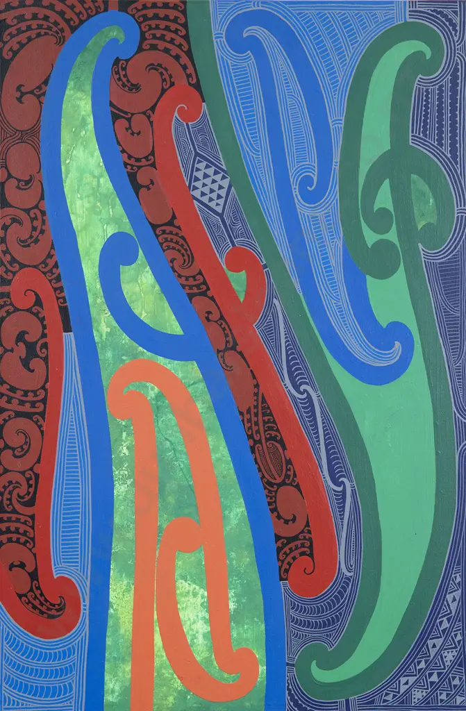 Emery Hauraki Te Whakatōhea / Tainui - Colourful Moko Image 1++