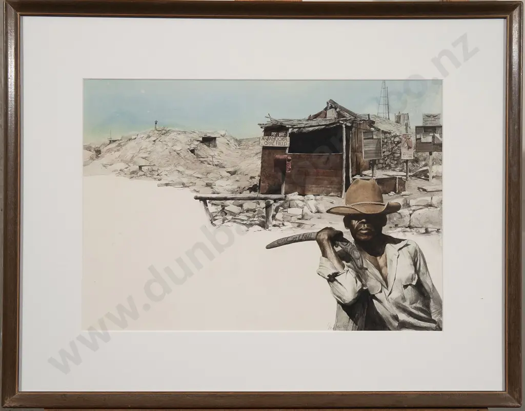 Robert Ingpen (Australian) - Post Office Andamooka Opal FieldAboriginal Stockman Image 1++