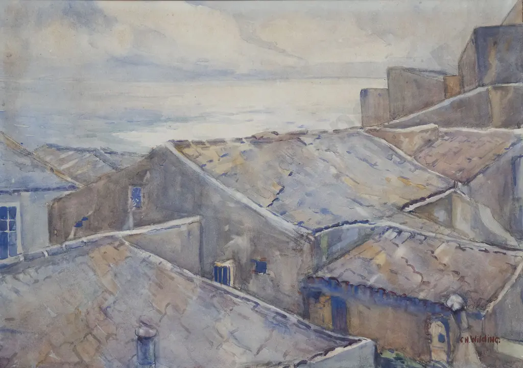 Hilda Blanche (Cora) Wilding - View Over Rooftops Image 1++