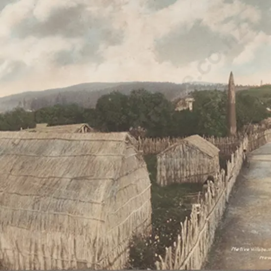 R P Moore (1881-1948) - Native Village Whakarewarewa