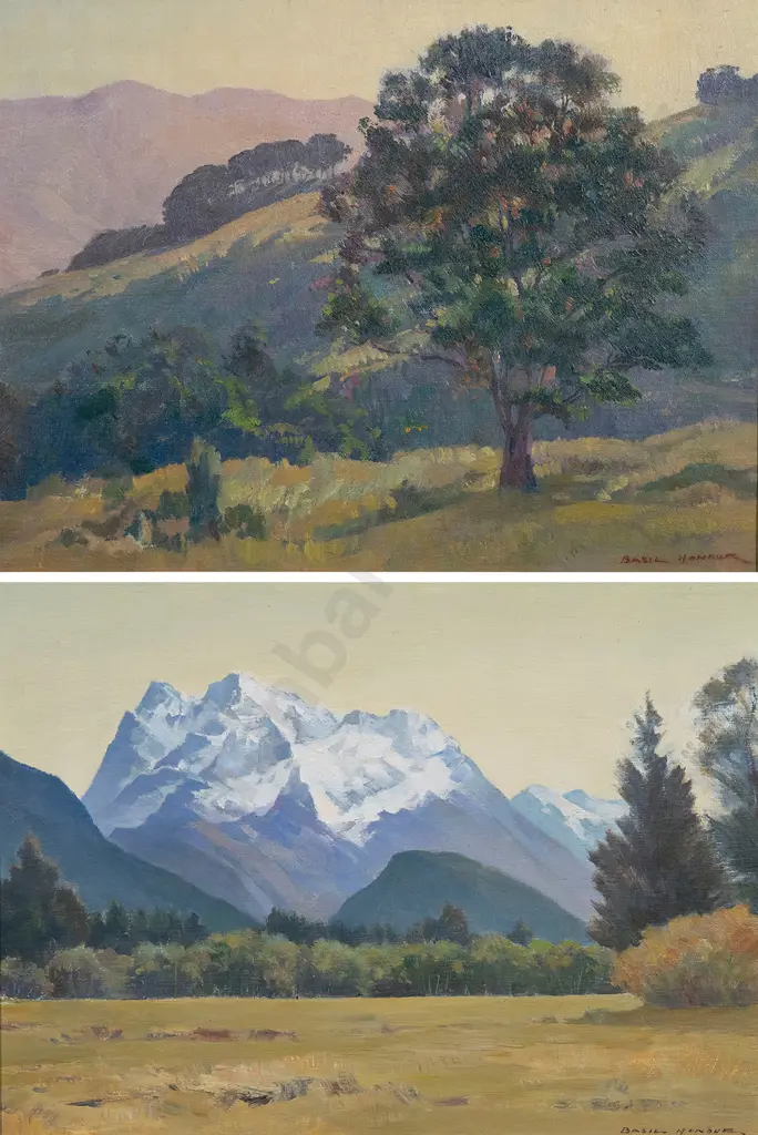 W Basil Honour - Towards Sundown near French Farm & Mt Erebus Lower Dart Valley Image 1++