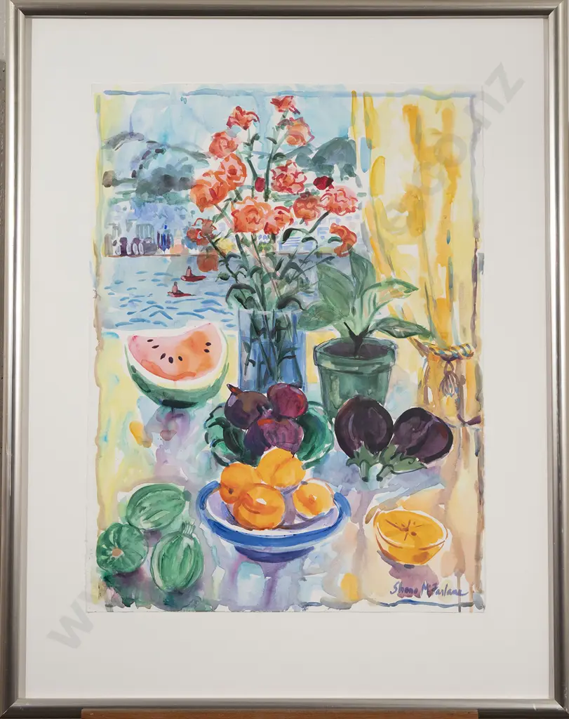 Shona McFarlane - Still Life with Harbour View Image 1++