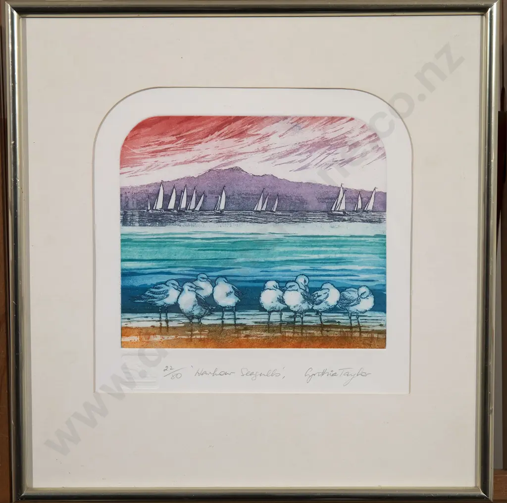 Cynthia Taylor - Waiheke Cottage & Harbour Seagulls (2) Image 1++