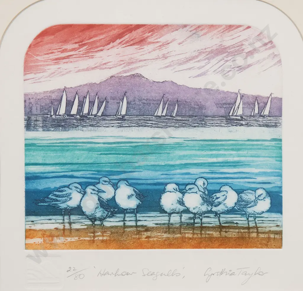Cynthia Taylor - Waiheke Cottage & Harbour Seagulls (2) Image 1++