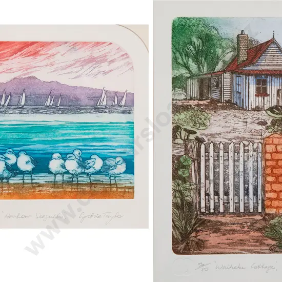 Cynthia Taylor - Waiheke Cottage & Harbour Seagulls (2)