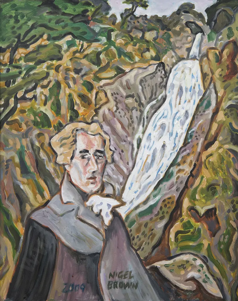 Nigel Brown (b 1949) - Hodges at the Cascade Image 1++
