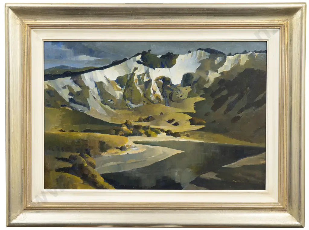Peter McIntyre (1910-95) - The White Cliffs Rangitikei Image 1++