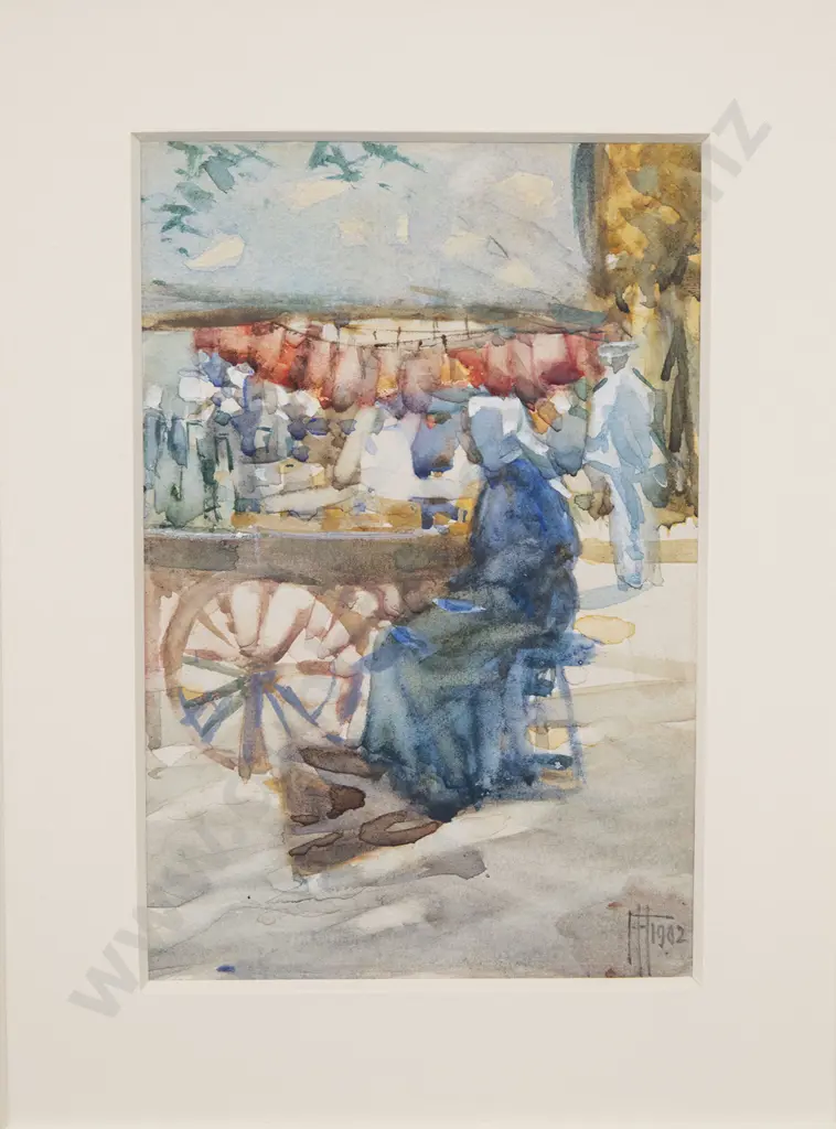 Francis Hodgkins (1869 - 1947) - Untitled (Fruit Vendor Image 1++