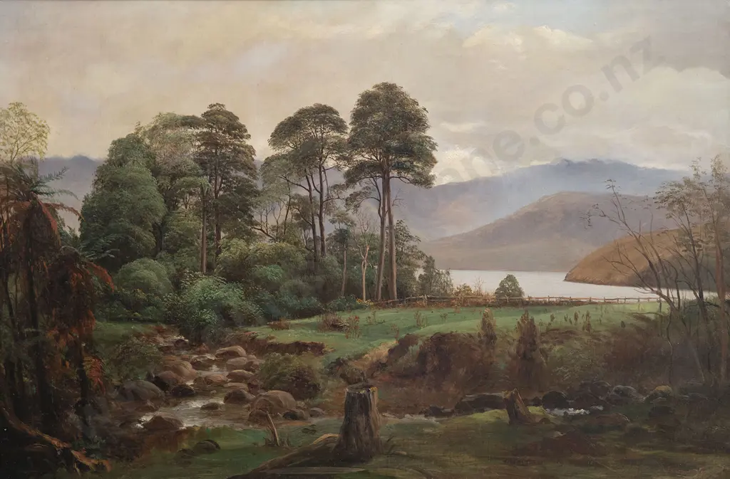 John Gibb (1831-1909) - Meandering Stream Image 1++