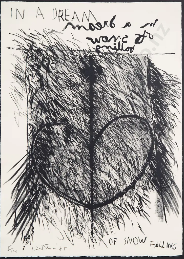 Ralph Hotere (1931 - 2013) - In a Dream of Snow Falling Image 1++
