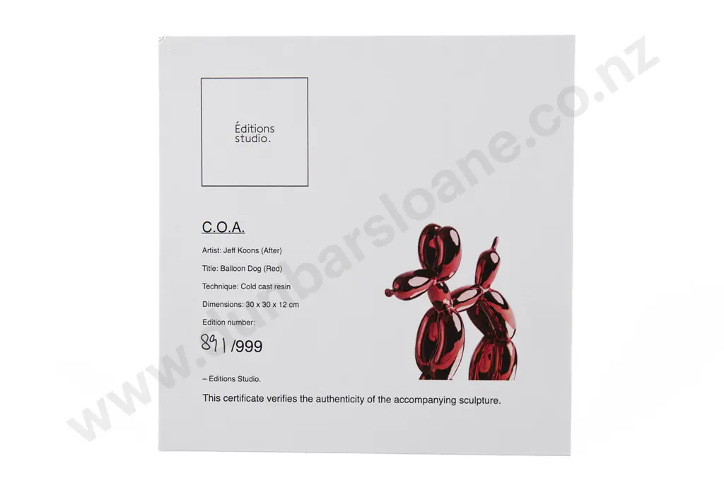 After Jeff Koons/ Editions Studio - Balloon Dog (Red) Image 1++