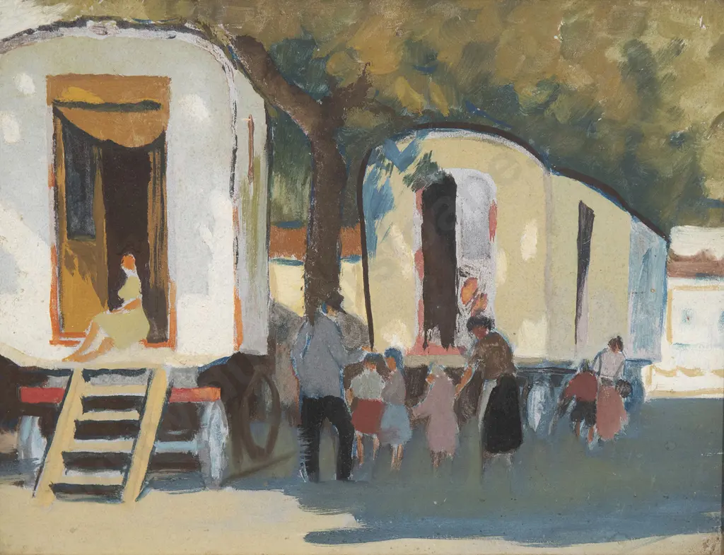 John Weeks (1886 - 1965) - Gypsies at Home Image 1++