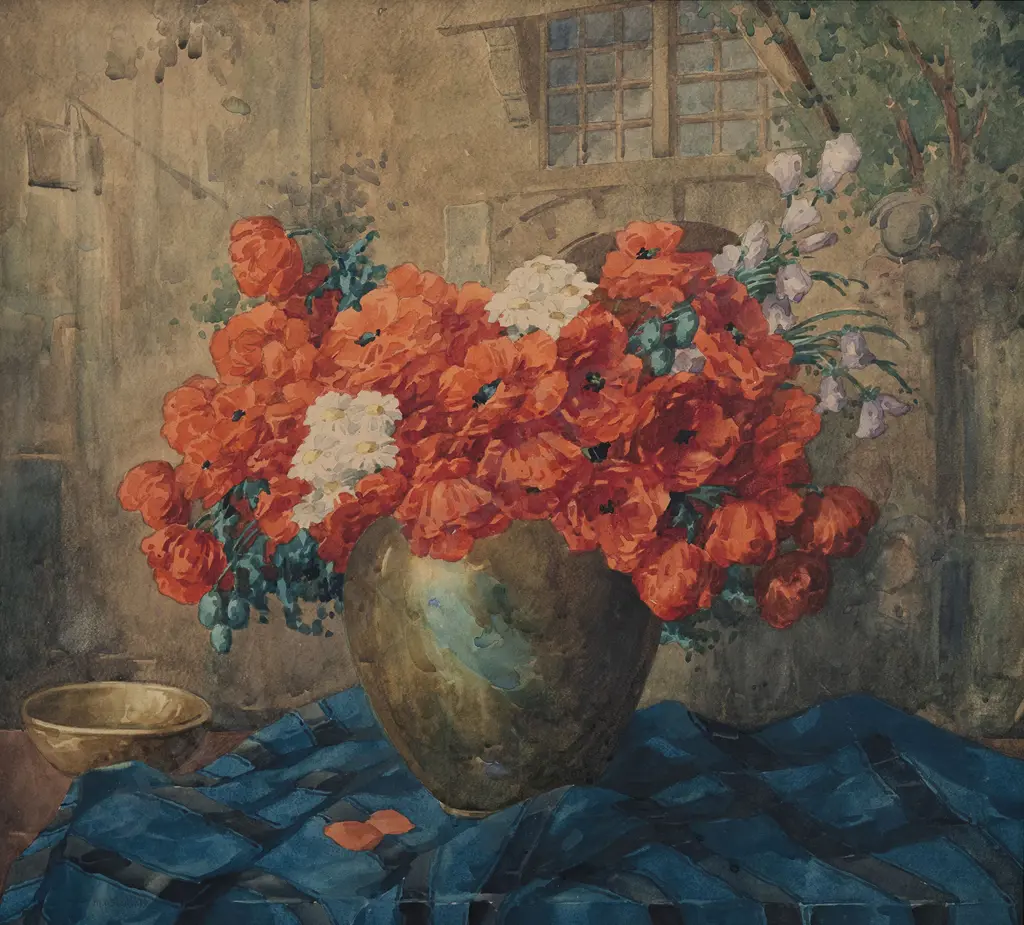 Margaret Olrog Stoddart (1865-1934) - Untitled Still Life (Poppies) Image 1++